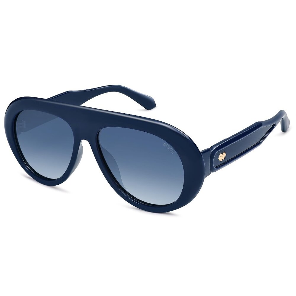 Oversized Polarized Aviator Sunglasses UV400 Protection Retro 70s Style